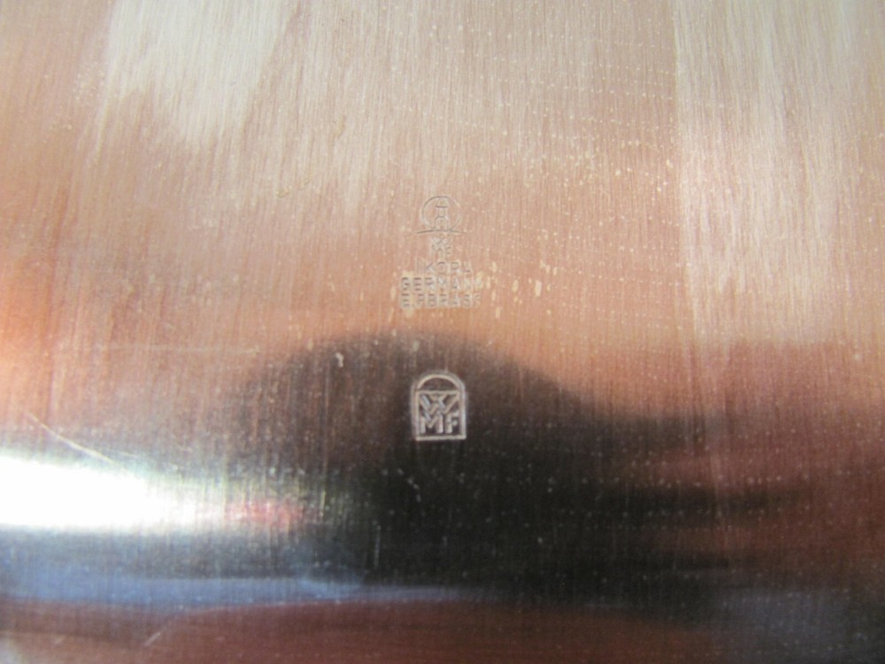 WMF IKORA Germany POLISHED BRASS SERVING TRAY SET