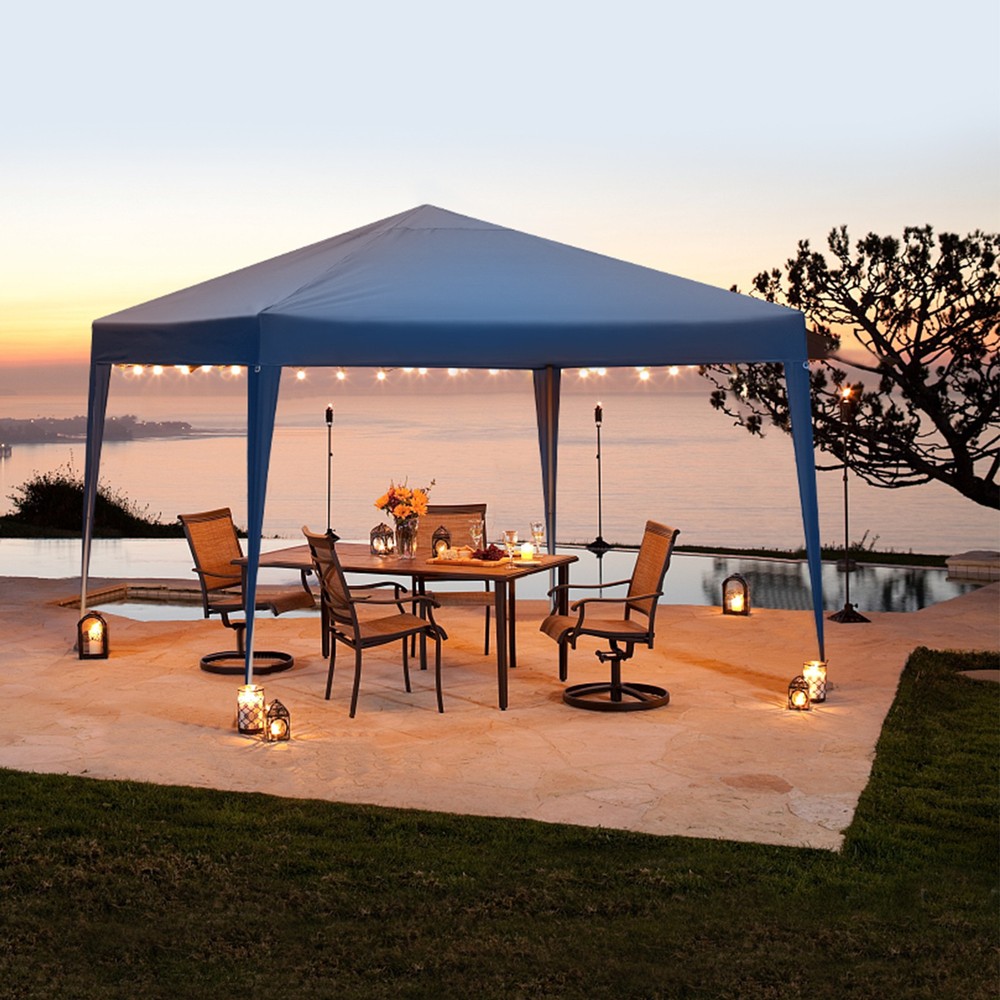 3 x 3m Practical Waterproof Right-Angle Folding Tent Blue