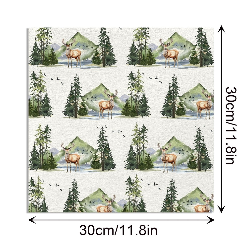 24 Sheets Scrapbook Paper Forest Pattern Double Sided Printing Craft Paper fo...