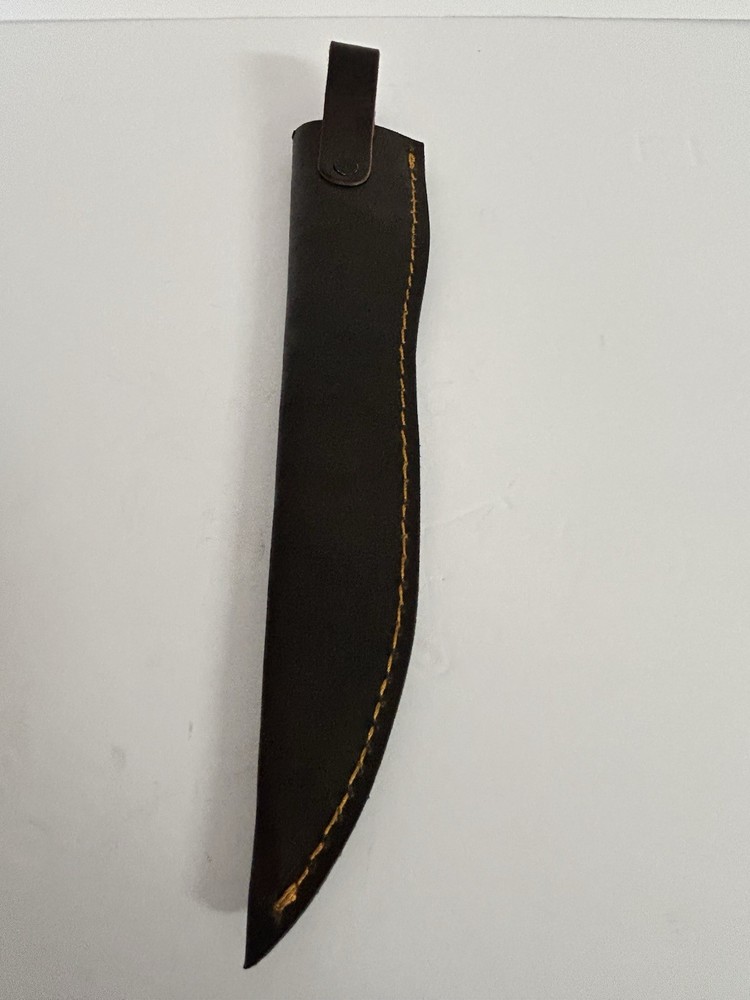 Brown Leather straight Fixed Blade Knife Sheath