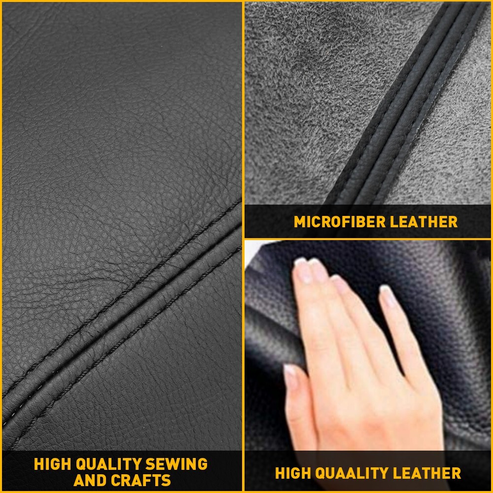 For 2011-2019 Ford Explorer Console Lid Armrest Cover Replacement Leather Black