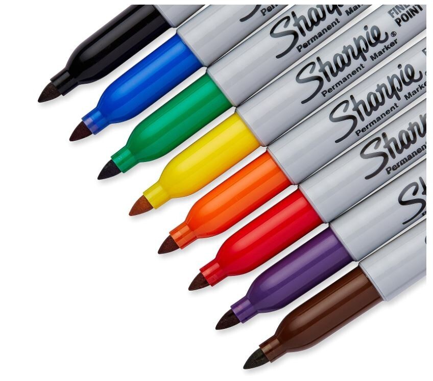 2 PACK! Sharpies Permanent Markers, 8 Count, Fine Point, Assorted Colors Set Lot