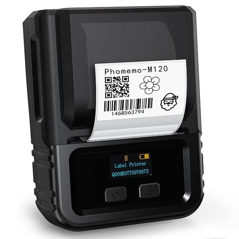 Label Printer M120 Label Maker Barcode Printer Portable Bluetooth Label Maker