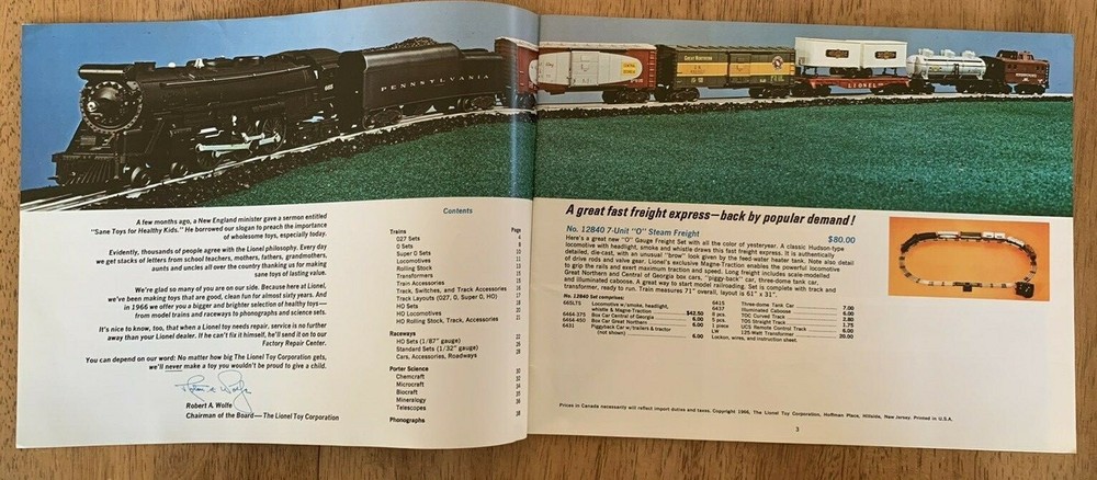 1966 Lionel Catalog
