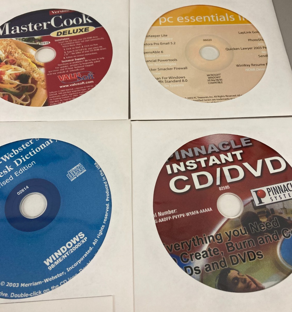 Vintage Software PC ESSENTIALS 3 10 CDs Jeopardy MonopolyBEacon