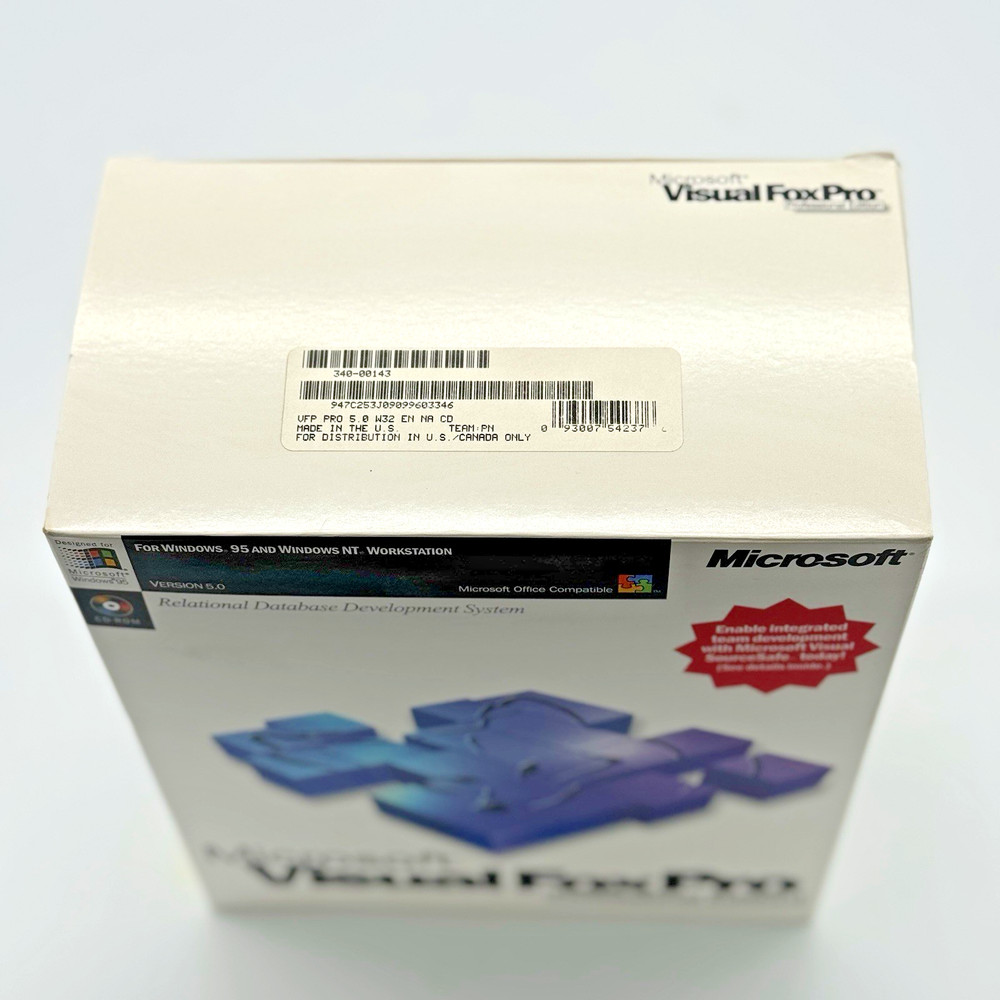 RARE Vintage Microsoft Visual Fox Pro Professional, Version 5.0, VFP 5.0, NEW
