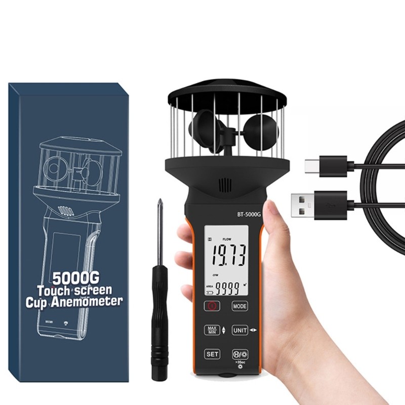 Wind Gauge With Large Screen Digital Cup Anemometer For Easy Operation