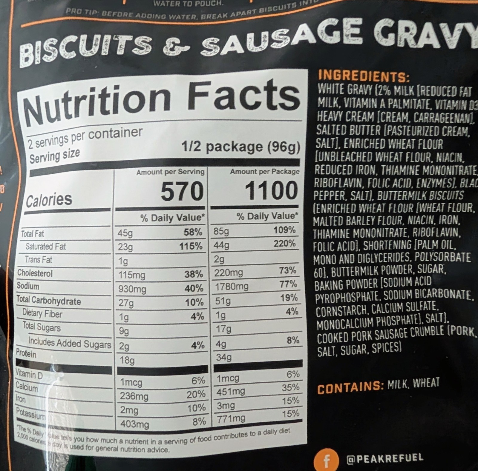 Peak Refuel Premium Freeze-Dried Meals Nine Pouch Assortment Bundle