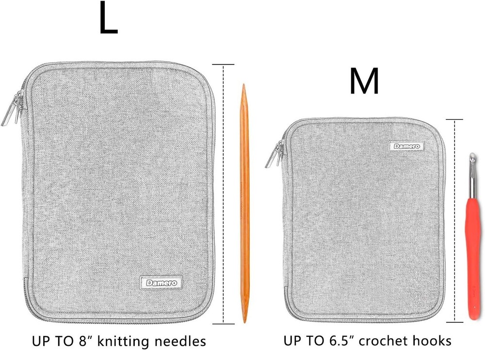 Lightweight Blue Dots Crochet Case - Organized Storage for Needles & Accessories