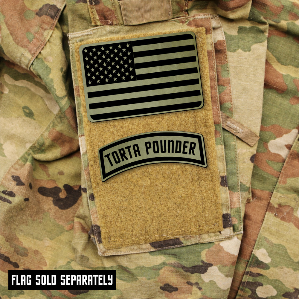 Torta Pounder Rocker Tab Morale Patch 1"x2.6" Hook & Loop Funny Tactical
