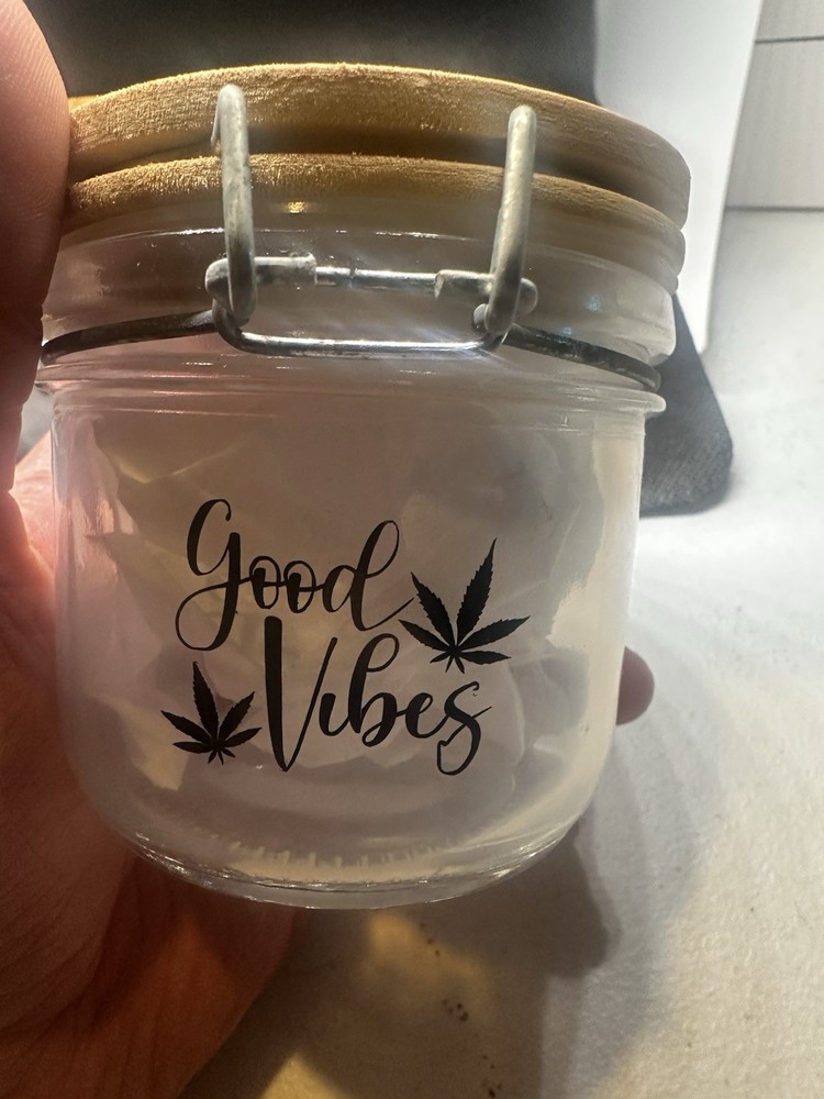 2pc Lot Good Vibes Jars