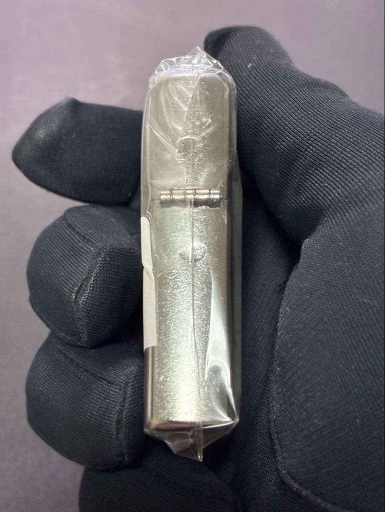 Zippo Jim Beam Bourbon Silver Dust One Sided Processing Lighter Regular Japan