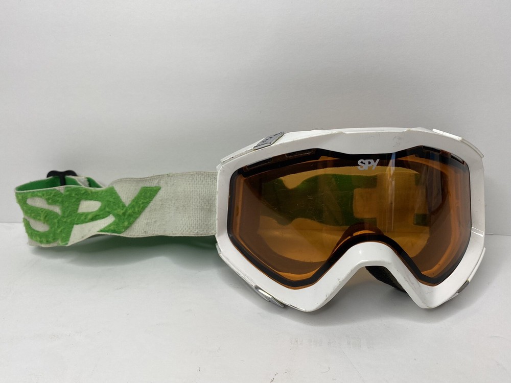 SPY Optic Snow Goggles White & Green Frames - Good Condition