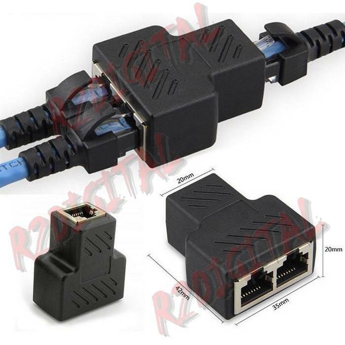 THERNET INTERNET LAN RJ45 SPLITTER PORT DUPLICATOR ROUTER SPLITTER