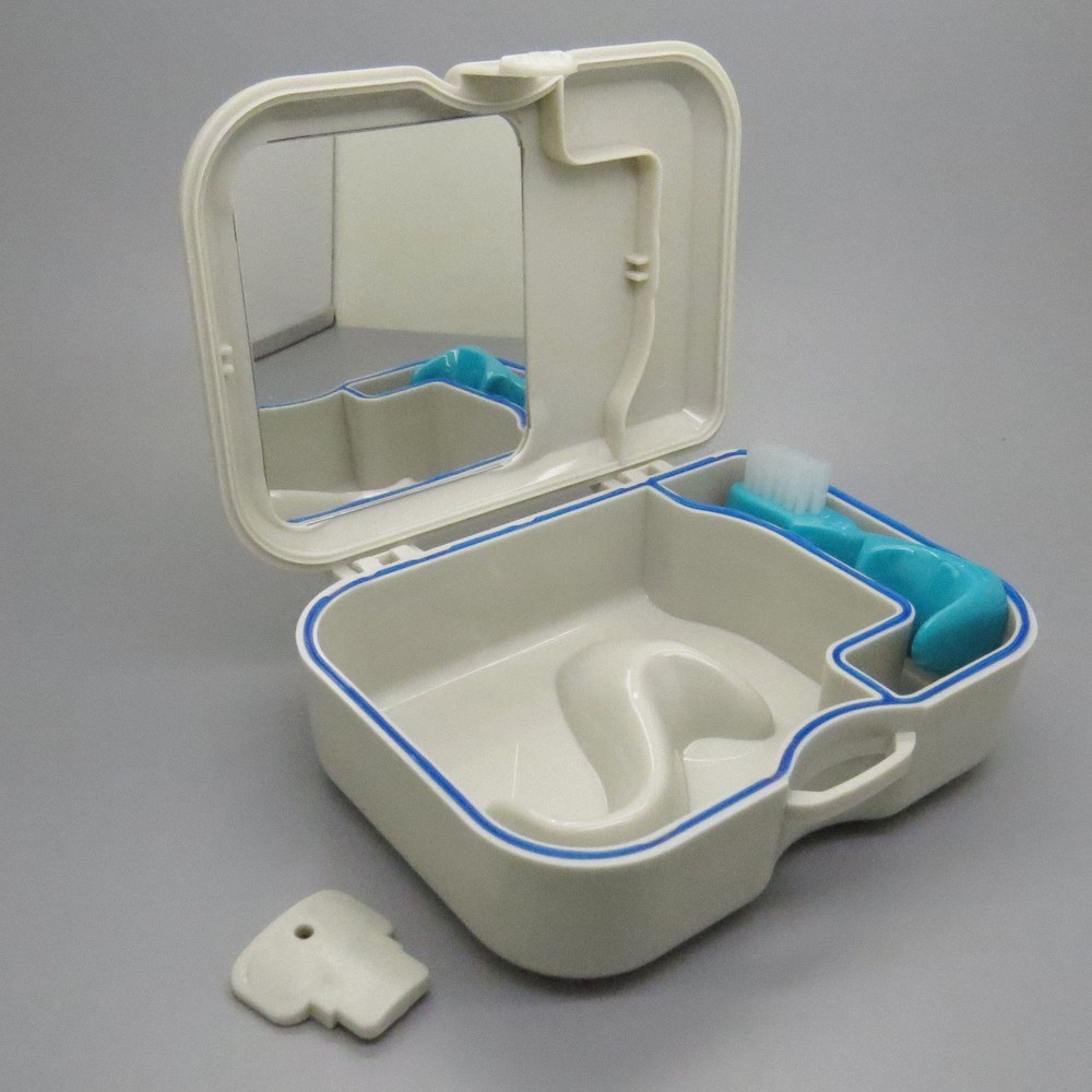 Leakproof Denture Case Soaking Cup False Teeth Container Box Retainer Mouthguard