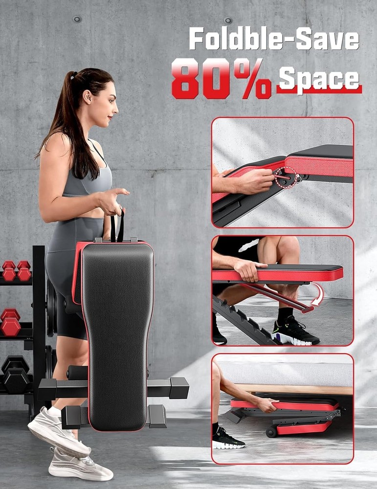Adjustable Weigh Bench Workout Bench Home Gym Adjustable & Foldable Workout