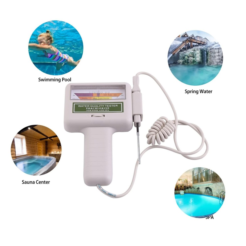 CL/CO₂ Digital Reader – 2-in-1 Water Tester, Portable Pool & Spa Tool