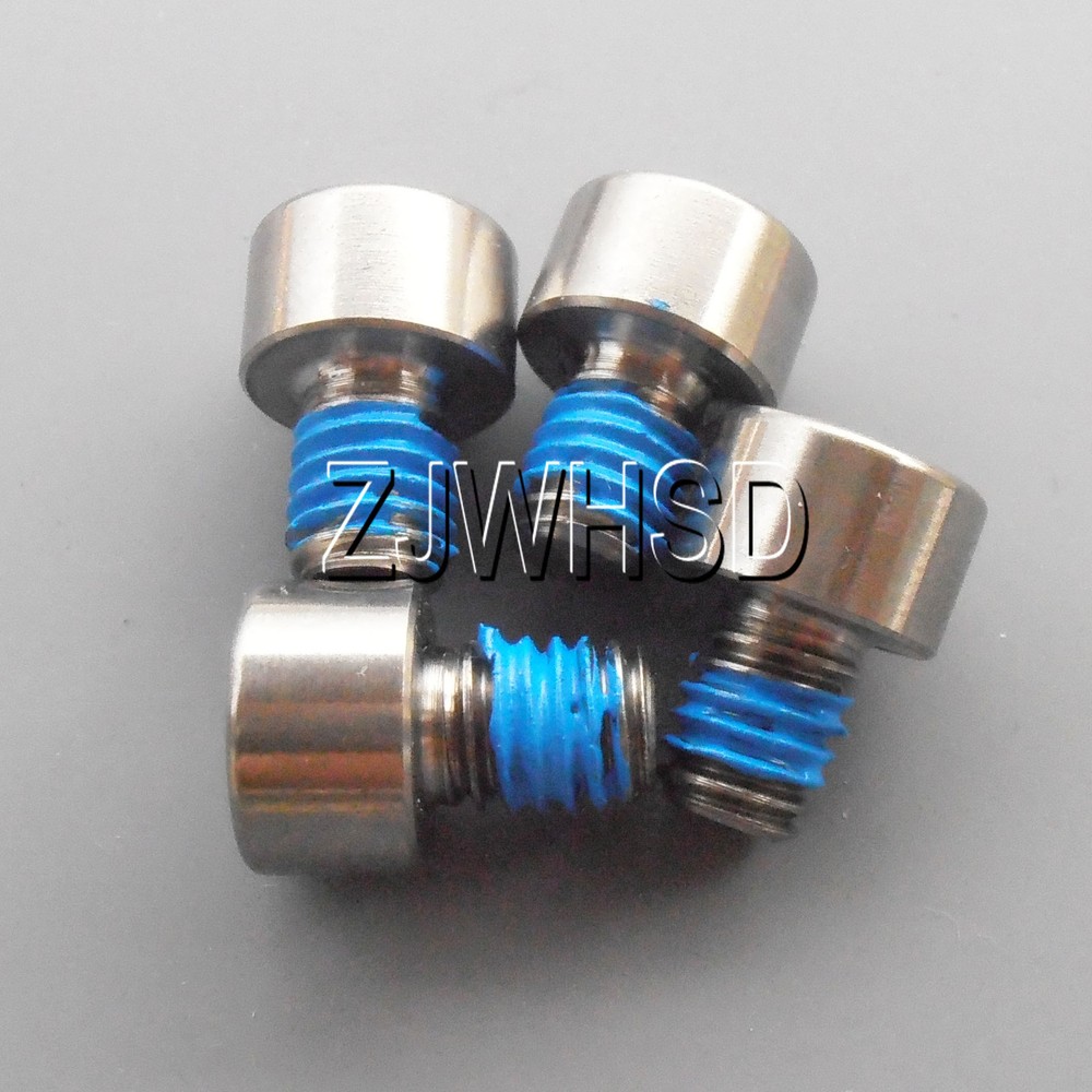 4pcs M6 x 8 mm Ti Titanium Screw Bolt Allen Hex Socket Cap Head + Thread Locker