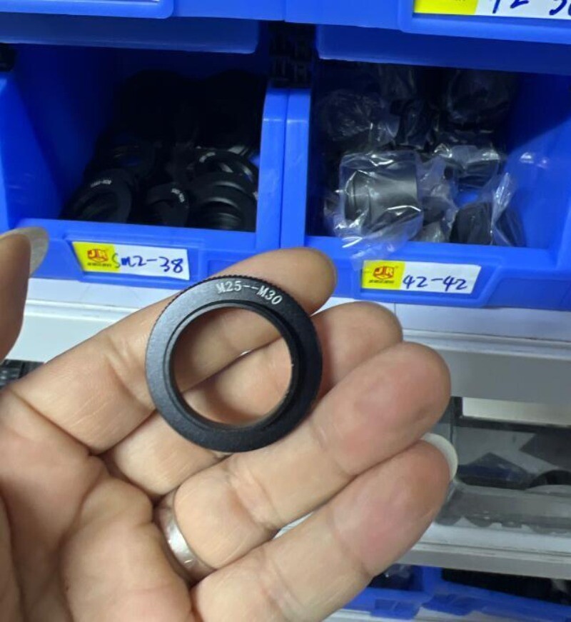 2PC M25 to M30 Microscope Objective Lens Adapter Ring for Nikon Leica Microscope