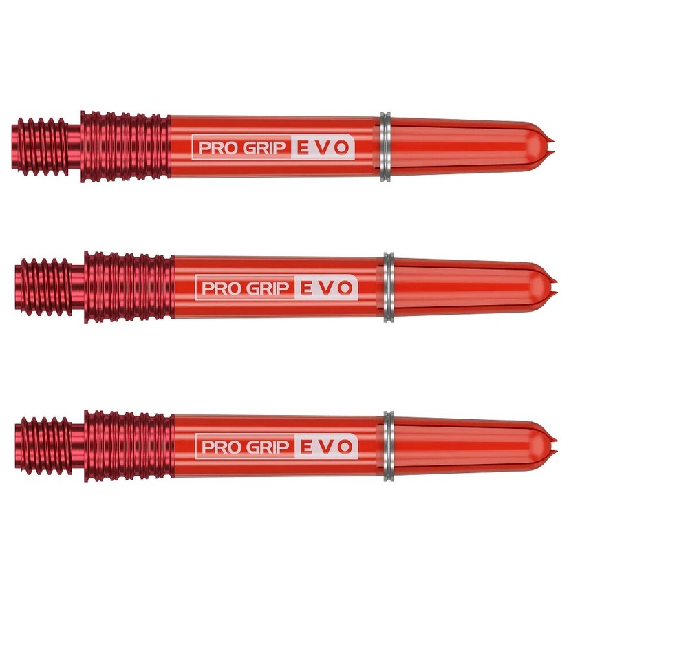 SHORT RED TARGET PRO GRIP EVO DART SHAFTS