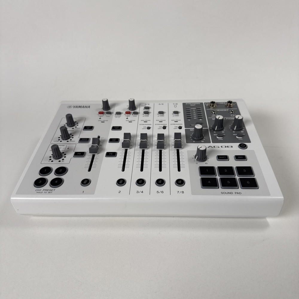 Yamaha AG08 Live Streaming Mixer USB Audio Interface w/ USB Cable – Tested