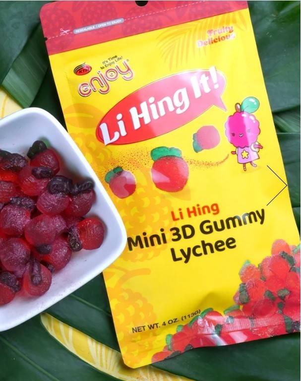 ENJOY Li Hing Mini 3D Gummy Lychee (4oz) 1 Bag