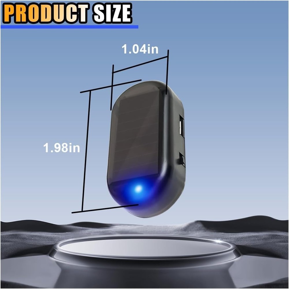 Solar-Powered Flashing Warning Light - Dependable Vehicle Security Accessory