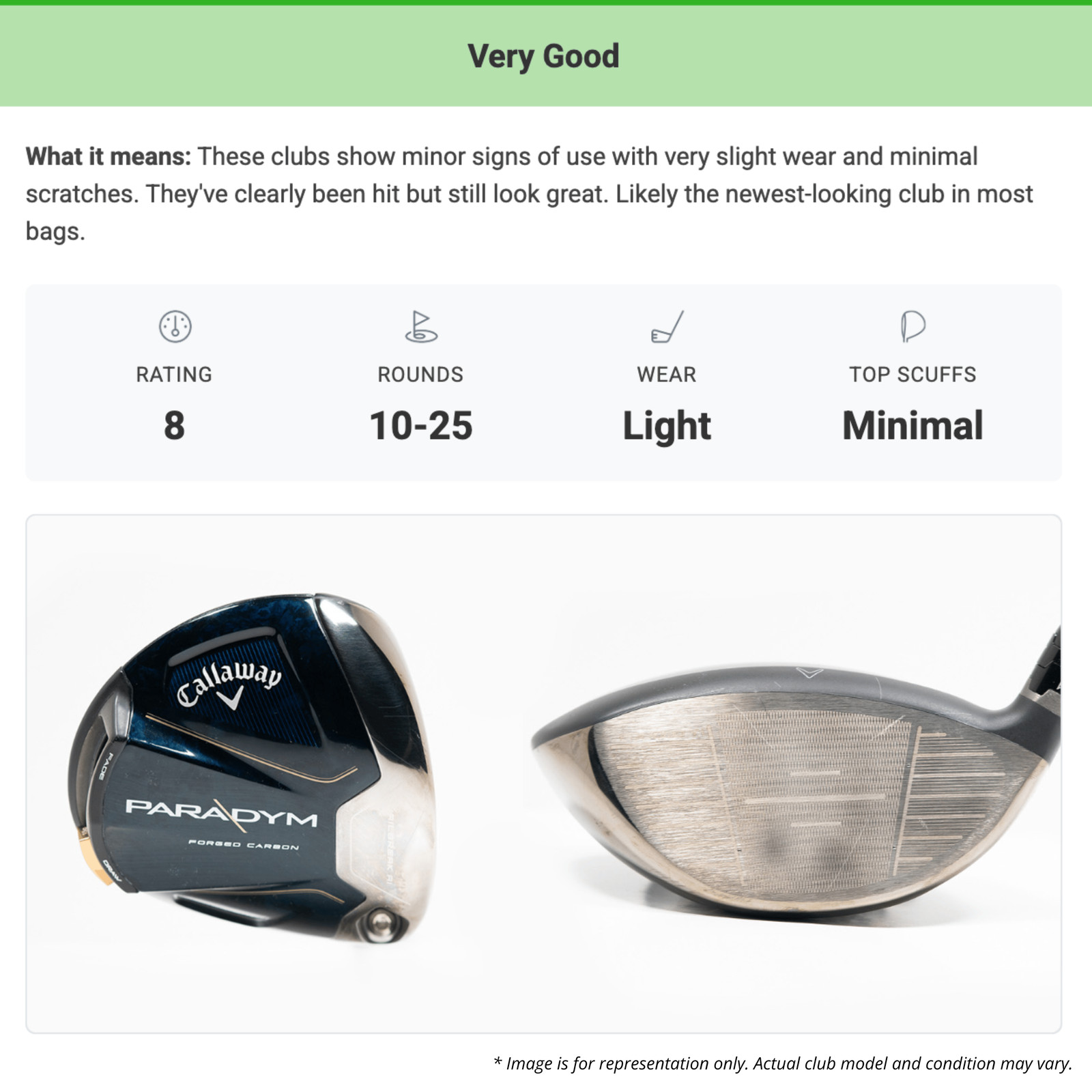 LEFT HANDED CALLAWAY GOLF ELYTE MINI DRIVER 13.5° GRAPHITE 6.0 STANDARD