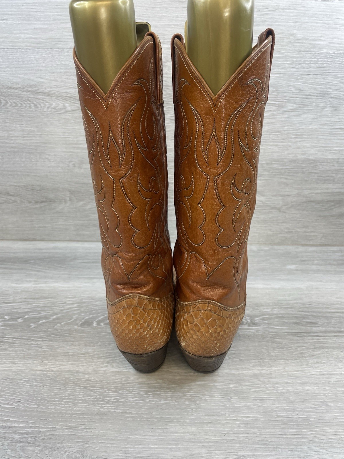 Dan Post Exotic Python Snakeskin 8.5A Leather Western Cowgirl Boots Women’s