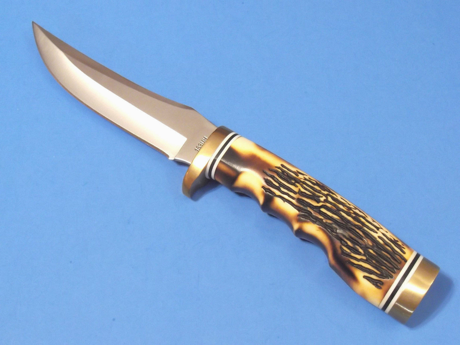 SCHRADE 153UHCP Uncle Henry GOLDEN SPIKE Delrin Stag knife 9 1/2" overall 153UH