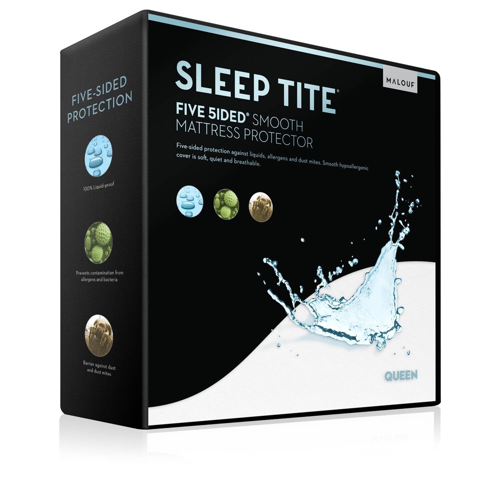 Malouf Five 5ided Smooth Waterproof Mattress Protector - Choose Size