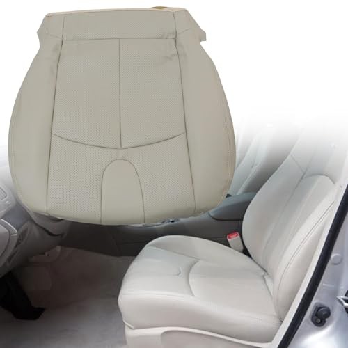Front Driver Side Bottom Perforated Leather Seat Cover Tan #C Compatible with