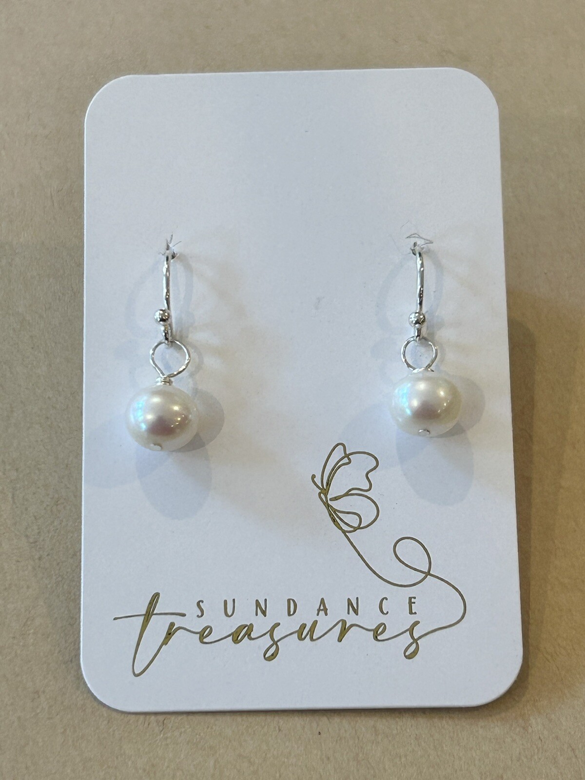 Authentic 8mm Pearl Sterling Silver Earrings Sundance Treasures Jewelry