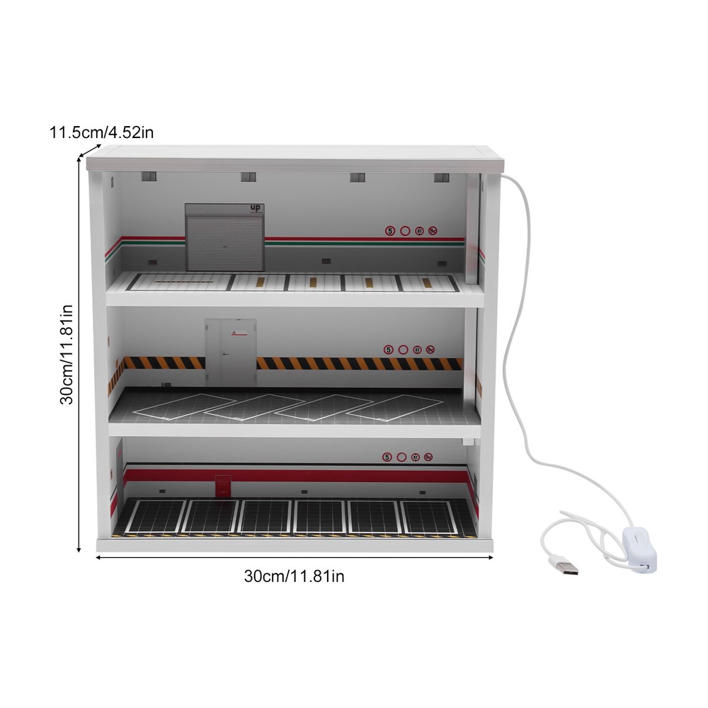 Diecast Model Car Display Case &LED Light For 1:64 3-Layer Model Display Cabinet