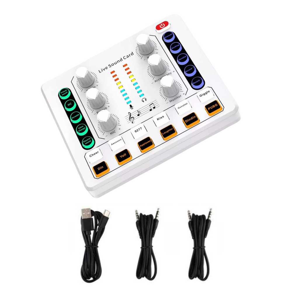 M8 Sound Card Body High-Quality Audio Performance Multi-device Compatibility