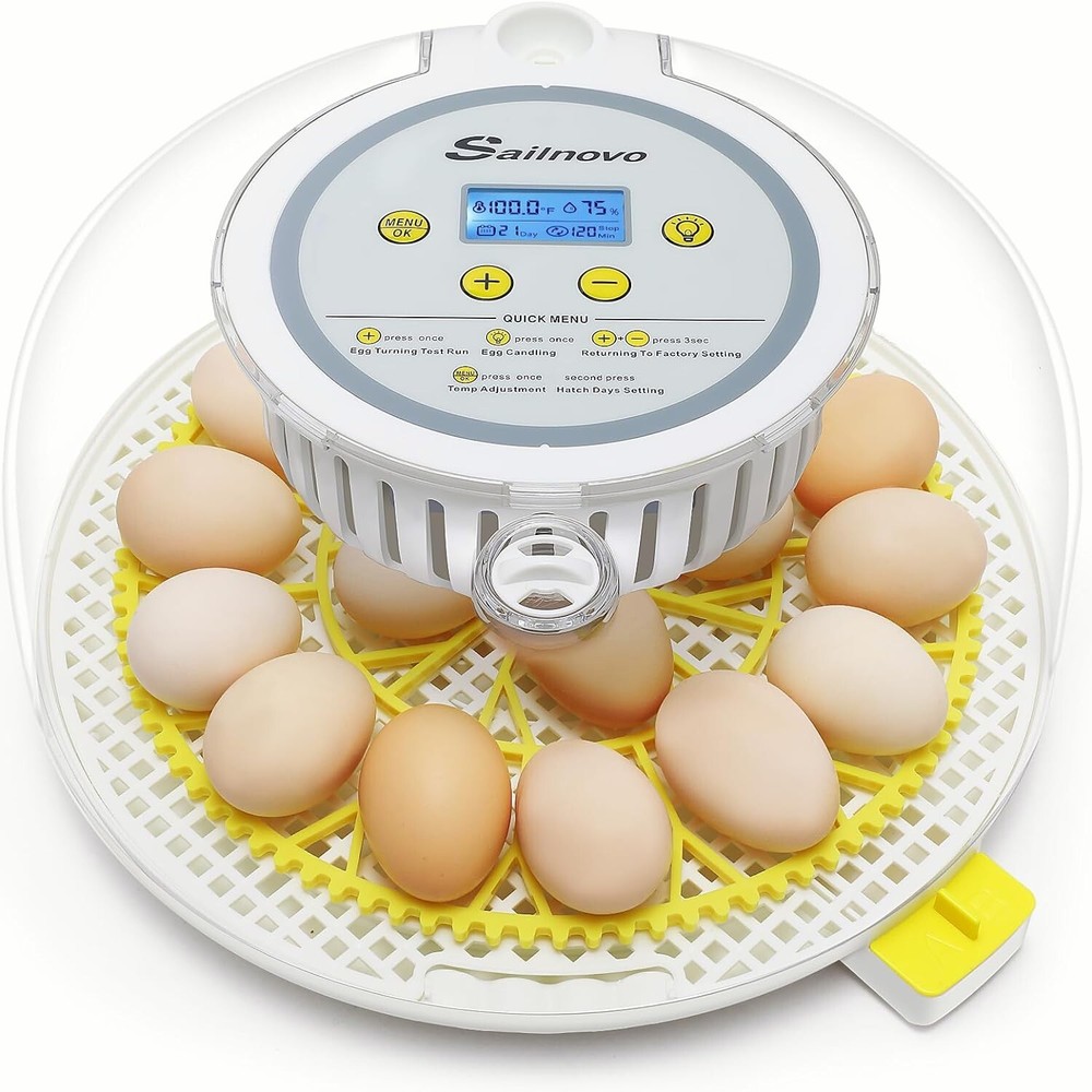 18 Egg Incubator for Hatching Chick with Automatic Turning & Stop, Egg Candler💨