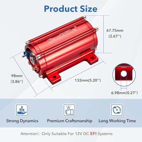 High Performance Fuel Pump 300LPH Flow Rate External Inline Universal 12V