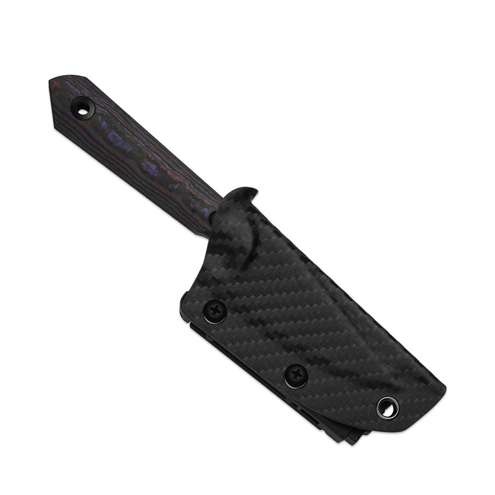 Kizer Mini Harpoon Drop Point Fixed Knife S45VN Blade Fat Carbon Handle + Sheath