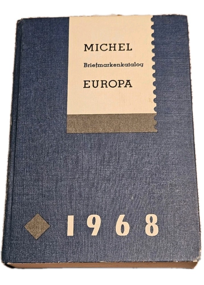 Michel Europa 1968 Vtg Hardcover German Stamp Book Briefmarkenkatalog