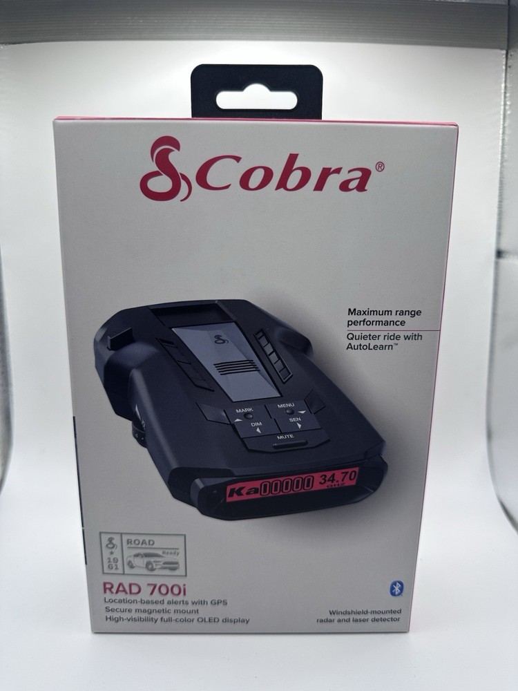 Cobra RAD 700i Connected Radar & Laser Detector NEW IN BOX