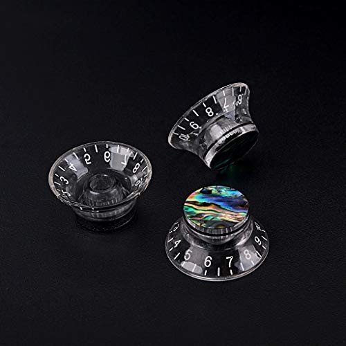 Alnicov 3PCS Guitar Contral Knobs，Electric Guitar Speed Knobs，With Abalone