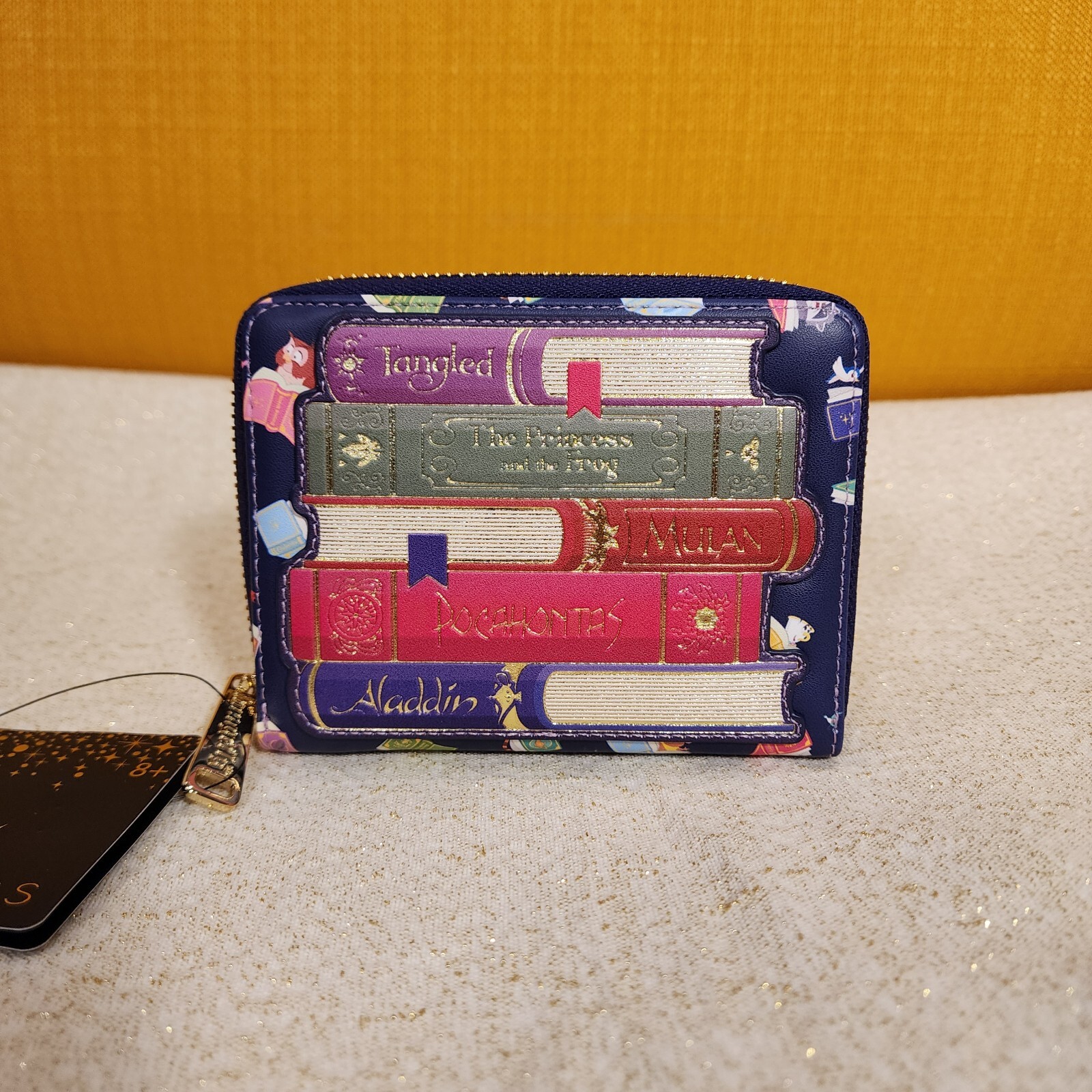 Loungefly Disney Princess Story Books Zip Around Wallet NEW