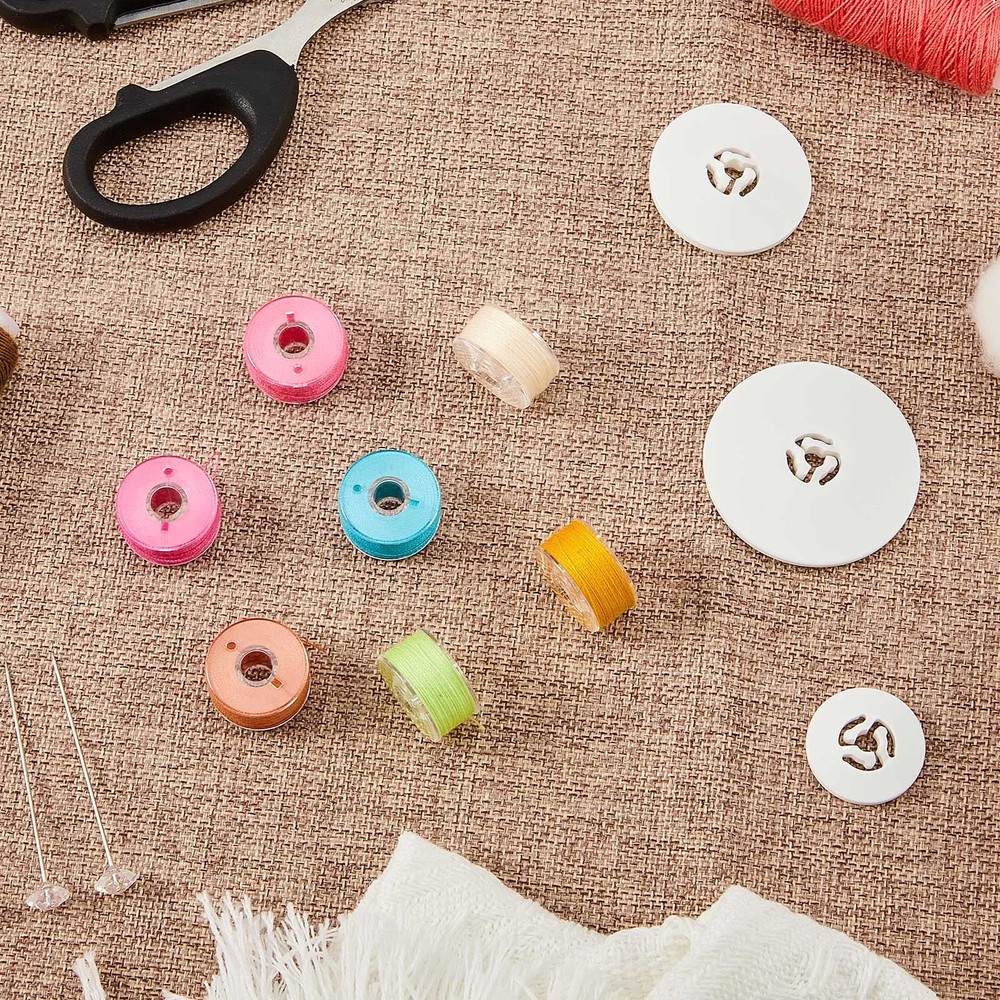 6 Pcs Sewing Spool Cap Small Medium Large with 10 Piece Embroidery Bobbin