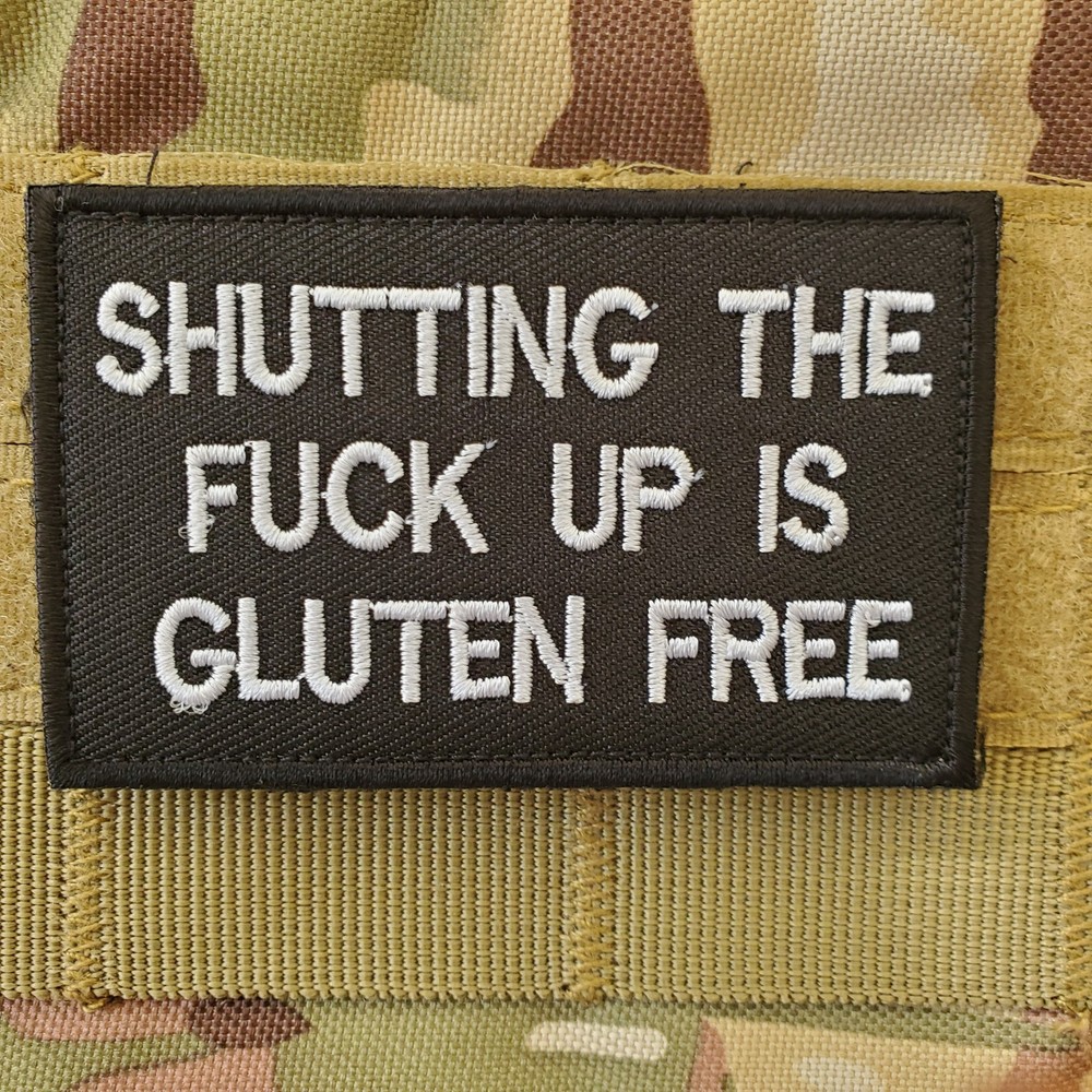 SHUTTING THE F UP Sarcastic Tactical Morale Patch Hook and Loop