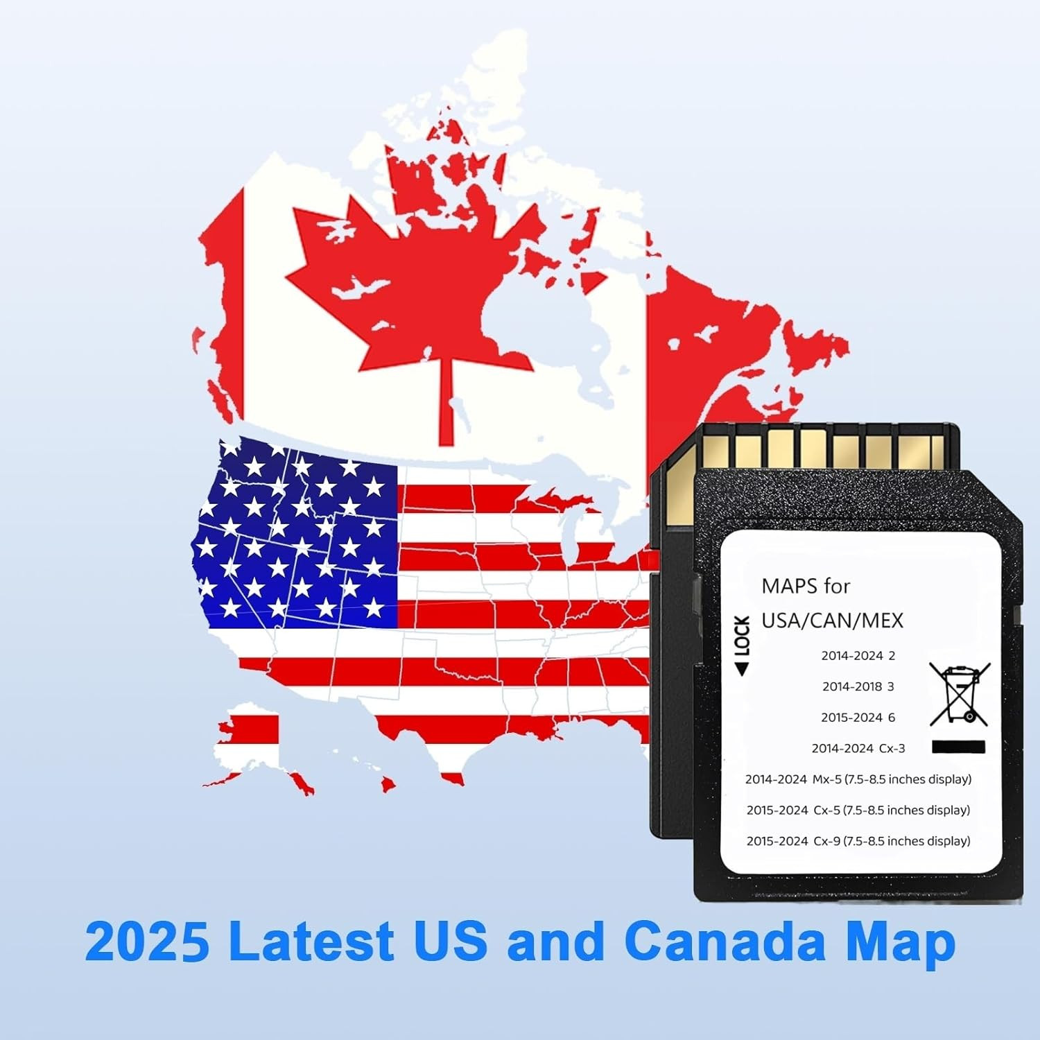 Navigation SD Card Upgraded GPS Maps Compatible with 2014-2018 3, 2015-2024 6, 2