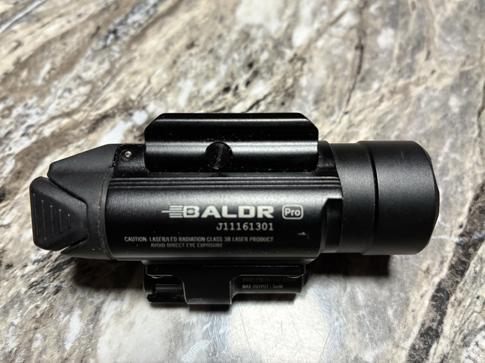 Olight Baldr Pro Green Laser Sight, White LED, Gunmetal Grey