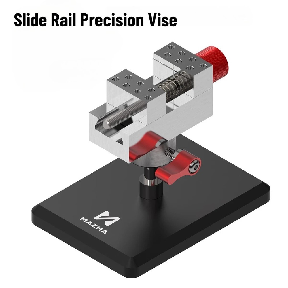 MAZHA Slide Rail Precision Clamps Bench Vise 45° Adjustable Model Making Tools