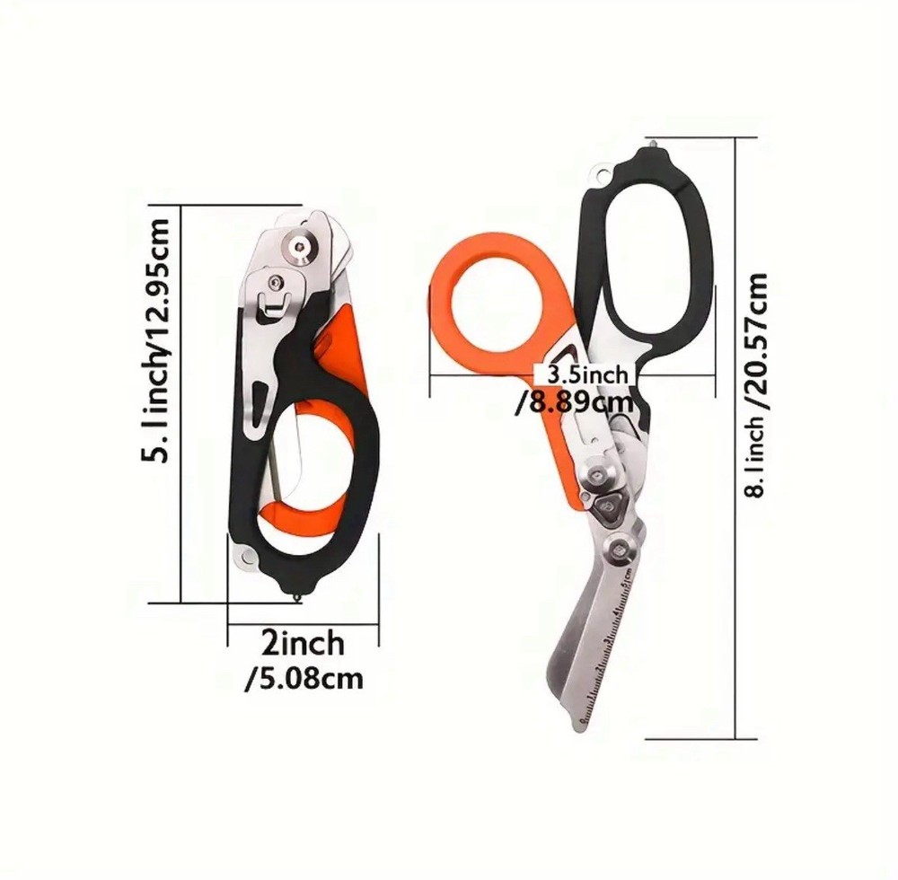 Life Saving Emt Scissors Multi Function Sharp Ring Cutter Wrench Belt Cutter