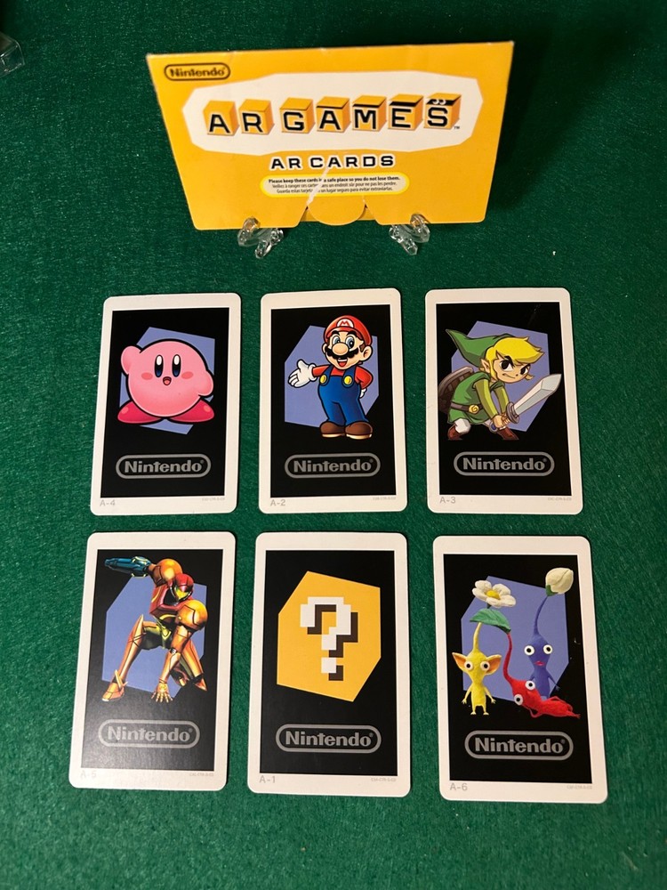 NINTENDO 3DS AR AUGMENTED REALITY GAMES COMPLETE AR CARDS SET A1-A6