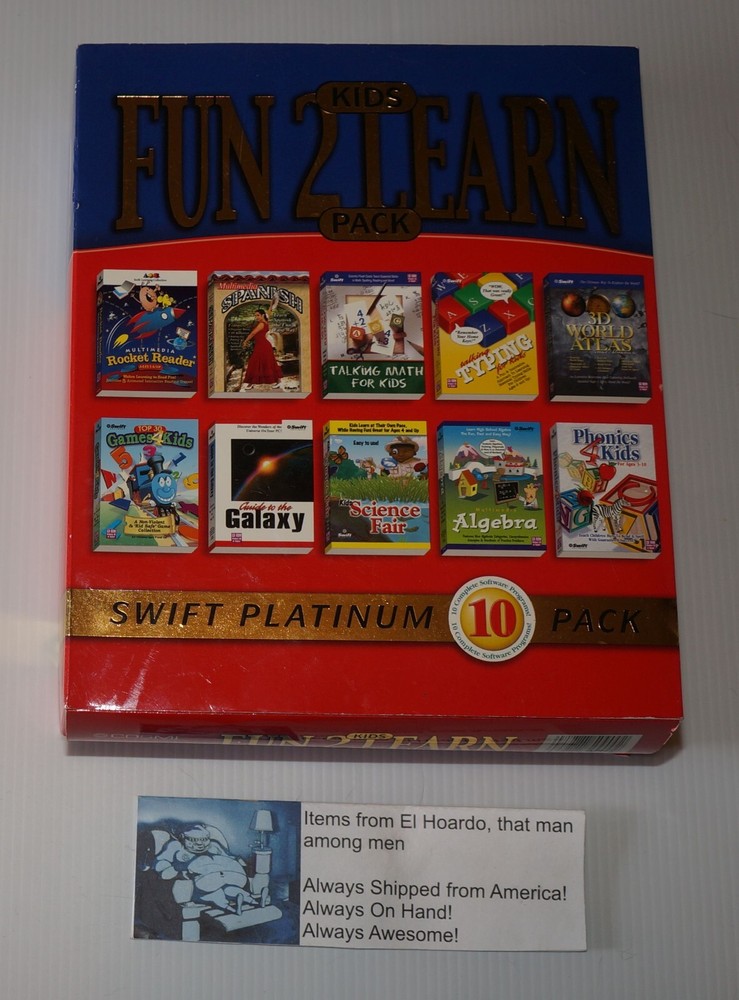 Fun 2 Learn Kids Pack 10 Complete Software Programs by COSMI   Windows 2001